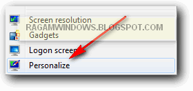 Personalize windows 7