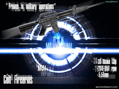 Game Wallpaper 1024 768 - Counter Strike M4A1 Specifications Blue Light Dark Background