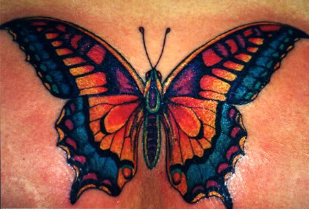 Tatuagens de borboletas realistas
