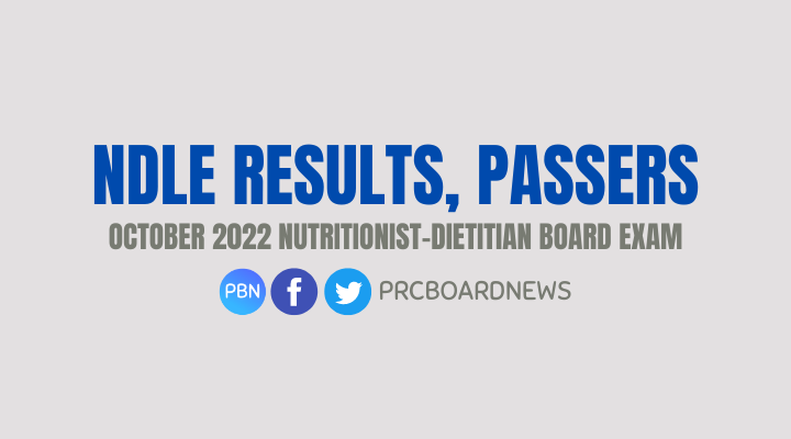 RESULT: October 2022 Nutritionist Dietitian board exam list of passers