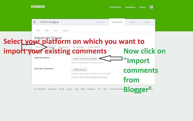 import existing blogger comments into Disqus