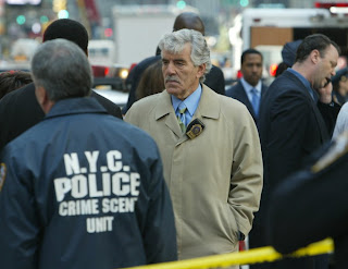 Dennis Farina at a “Law & Order” shoot in Times Square. 