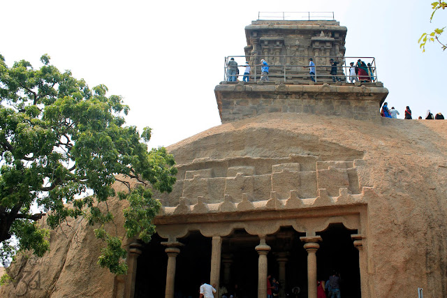 Olakkannesvara Temple on top of the Mahishasura mardhini cave