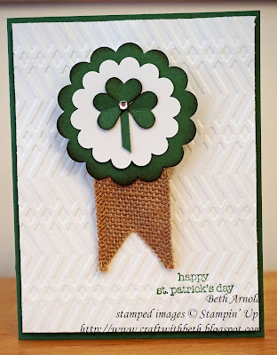 Craft with Beth: St. Patrick's Day Pin Card