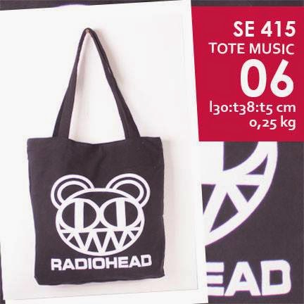 jual online tote bag kanvas murah tema music logo grup band radiohead