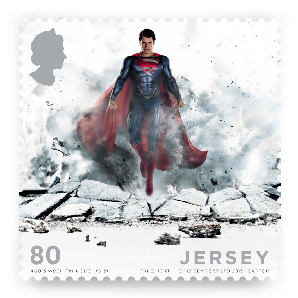 2013 Jersey Post : Man of Steel - 80p Stamp