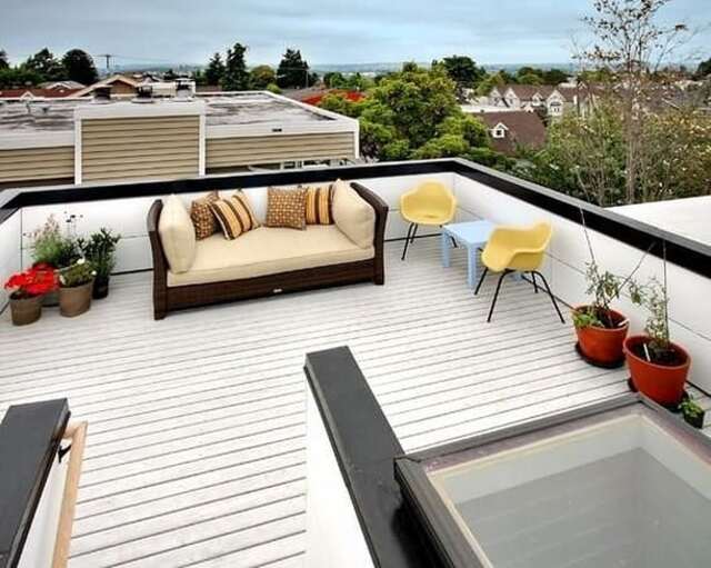 minimalist roof garden