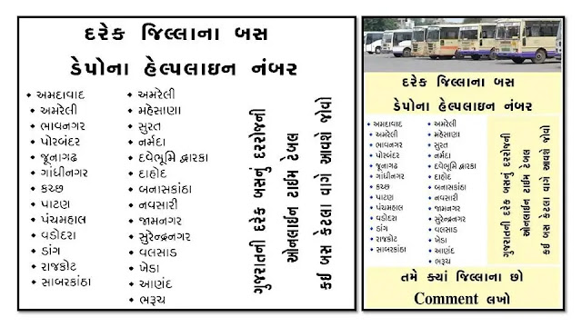 Gujarat All Bus depot Help Line Numbers and Live Bus Updates @gsrtc.in