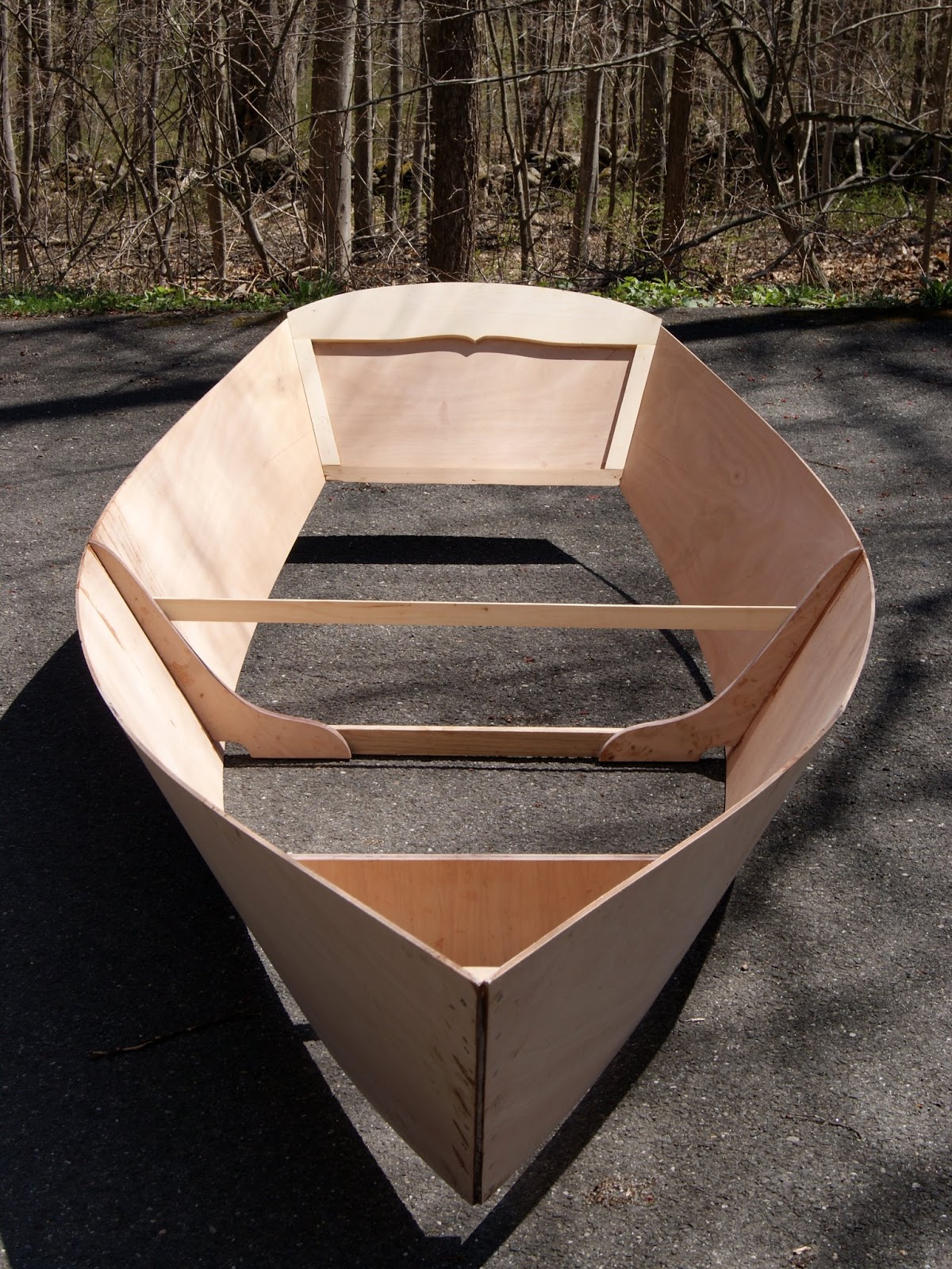 builder in CT making progress on his boat. Build your own!