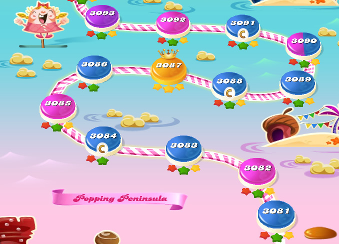 Candy Crush Saga level 3081-3095