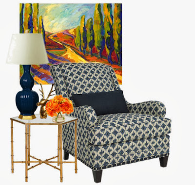 decor trends 2014 navy and gold