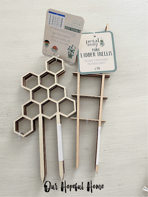 Petal Away mini ladder trellis ladder and honeycomb