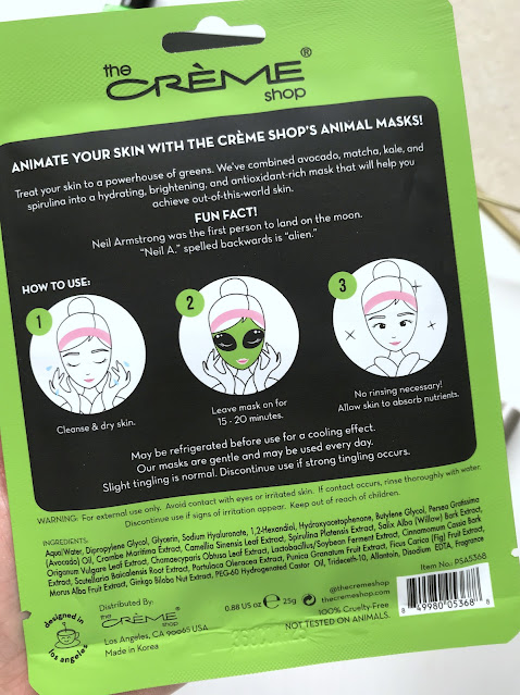 The Creme Shop Power Up, Skin! Alien Face Mask