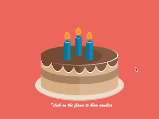 CSS Birthday Cake and Candles Animation