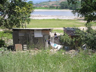 Honduran house on river bank