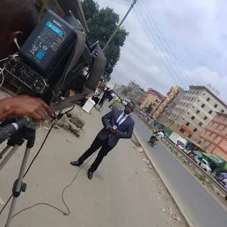 Hamza Bin Yusuf, a Garissa correspondent covering a story. PHOTO | Courtesy