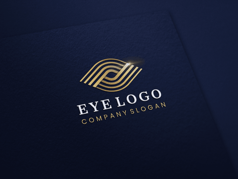 Free eye logo embossed paper