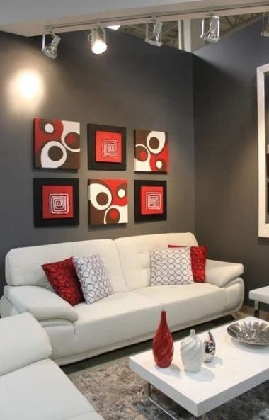 41 desain inspiratif interior ruang tamu minimalis modern bernuansa merah putih