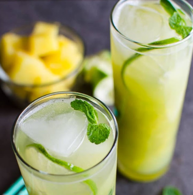 Non-Alcoholic Pineapple Mojito #summerdrink #fresh