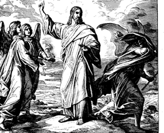 قام يسوع بطرد الشيطان (يمينًا) في عام 1860 من قِبل فون كارولزفيلد
