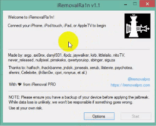 iRemovalRa1n v1.1 Windows Tools for Apple Device iOS 12 to 14.8.1 Jailbreak