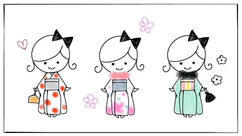 簡単な振袖の女の子のイラストの描き方 遠北ほのかのイラストサイト 簡単な振袖の女の子のイラストの描き方 遠北ほのかのイラストサイト
