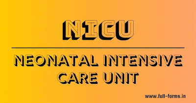 Full Form of NICU