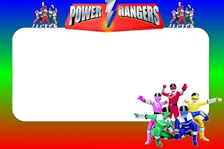 Power Rangers Free Printable Invitations, Labels or Cards.