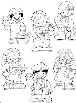 Desenhos de profissões para colorir e imprimir