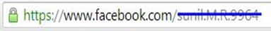 Facebook profile link