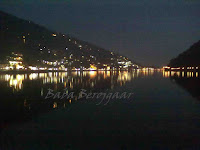 nainital maal road lake night view