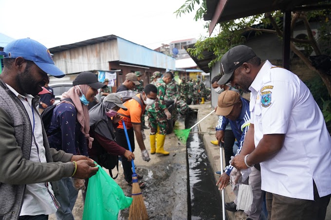 Kodam Kasuari Bersama Fasharkan Manokwari dan Pemerintah Papua Barat Peringati HPSN 2024