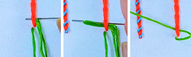 Tutorial Ponto Corrente Enlaçado, por Renata Callado