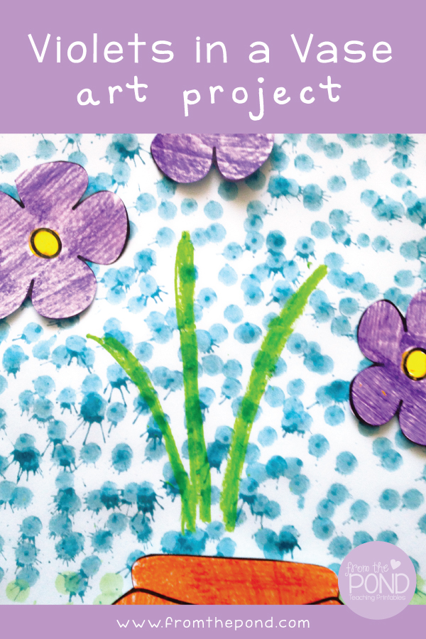 Violets in a Vase Alphabet Craft