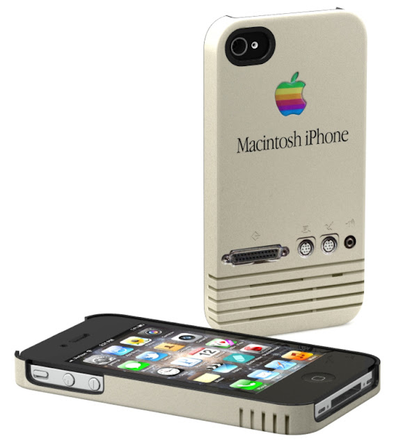  the beige 1989 Macintosh with rainbow Apple logo or as an iPod
