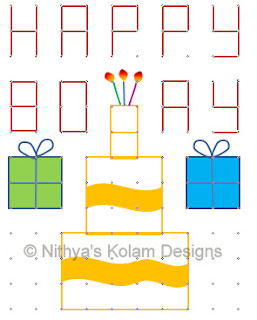 3 Birthday Kolam Dots