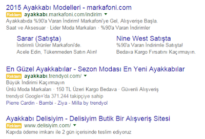 google adwords reklam uygulamaları, google adwords örnek reklam