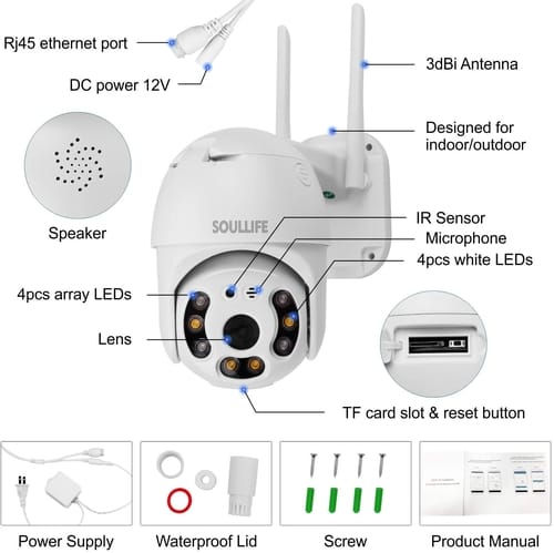 SoulLife 1080P HD WiFi Home Security Camera