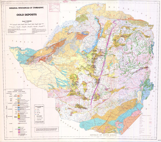 Zimbabwe - Heograpikal Maps ng Zimbabwe