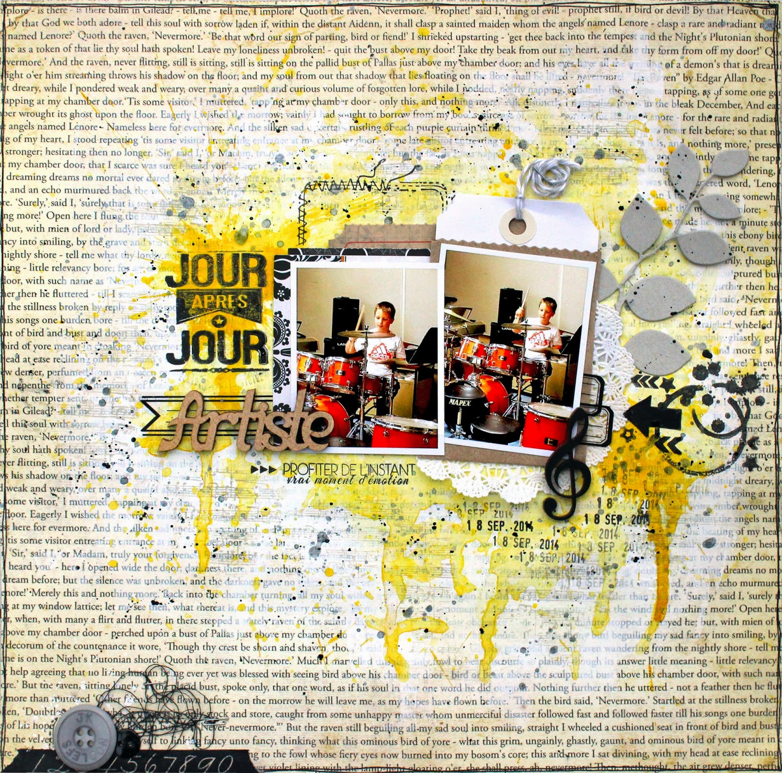 Papier Peint Jaune Orangé - Uni Jaune orangé Empreintes Papier peint direct