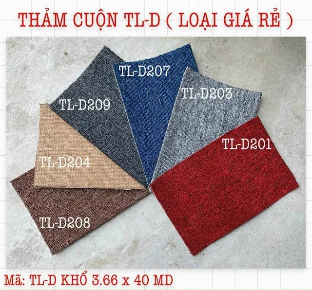 Catalogue thảm cuộn giá rẻ TL-D