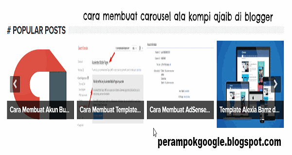 cara membuat carousel ala kompi asing di blogger