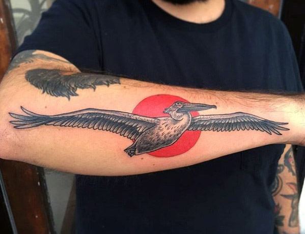 36 tatuagens incríveis de pelicanos para homens!