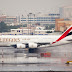 Emirates Airbus A380 Wet Taxiing at Dubai Airport