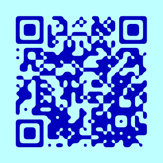 blue QR-code art