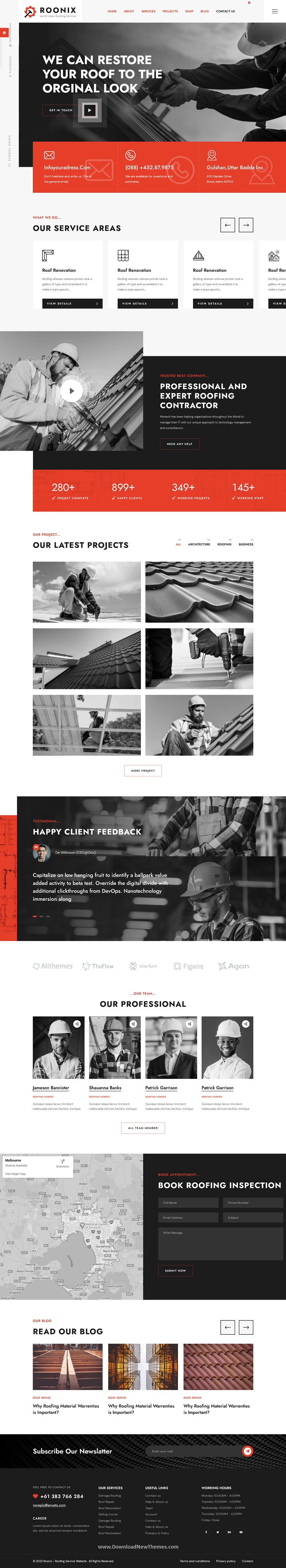 Roonix - Roofing Services HTML Template Review