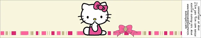 Hello Kitty with Flowers, Free Printable Labels.