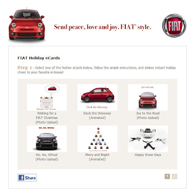Fiat 500 and 500 Abarth Holiday Greeting Card