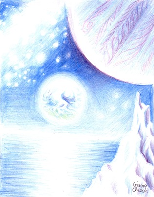 Earthrise drawing