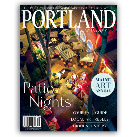 Portland, Maine USA Photo by Corey Templeton. One of my photos above Timber Steakhouse & Rotisserie in the Old Port has the honor of being on the cover of Portland Magazine this month.